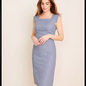 Ann Taylor flap cap sleeve chambray size 2 NWT